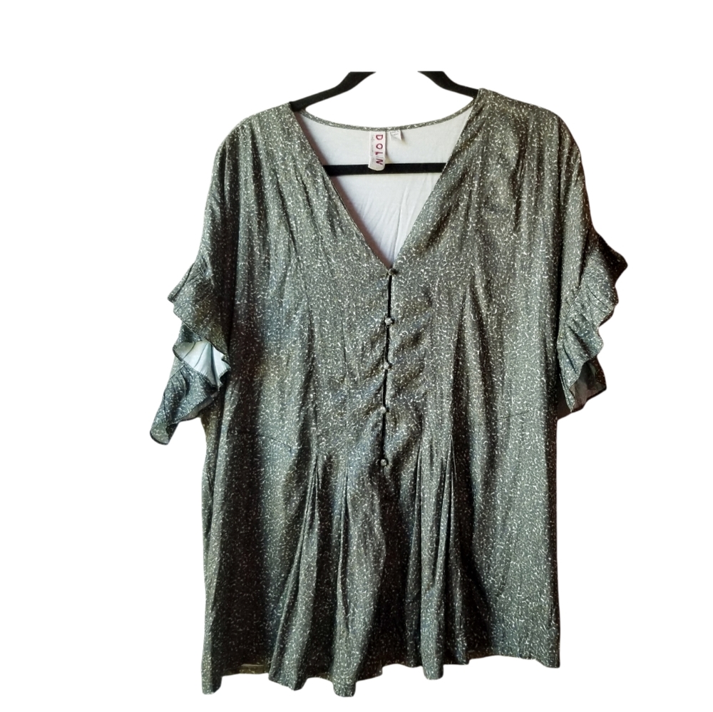 Dolan Black and White Blouse